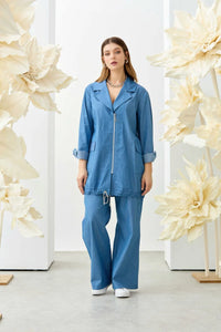 F&G Stone Denim Set Blue