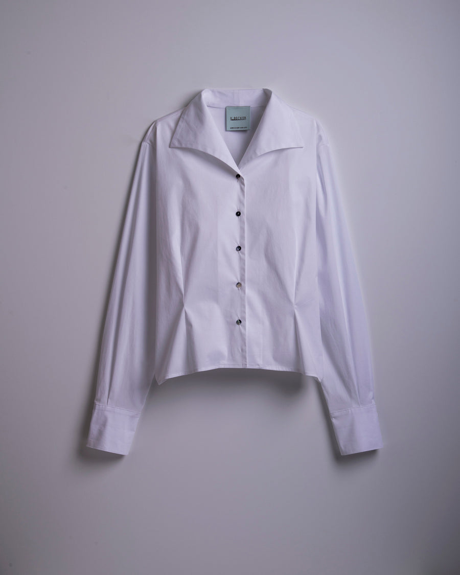 Tapered Button Down styled with trousers