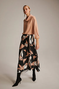 HK Cowl Neck Blouse Salmon