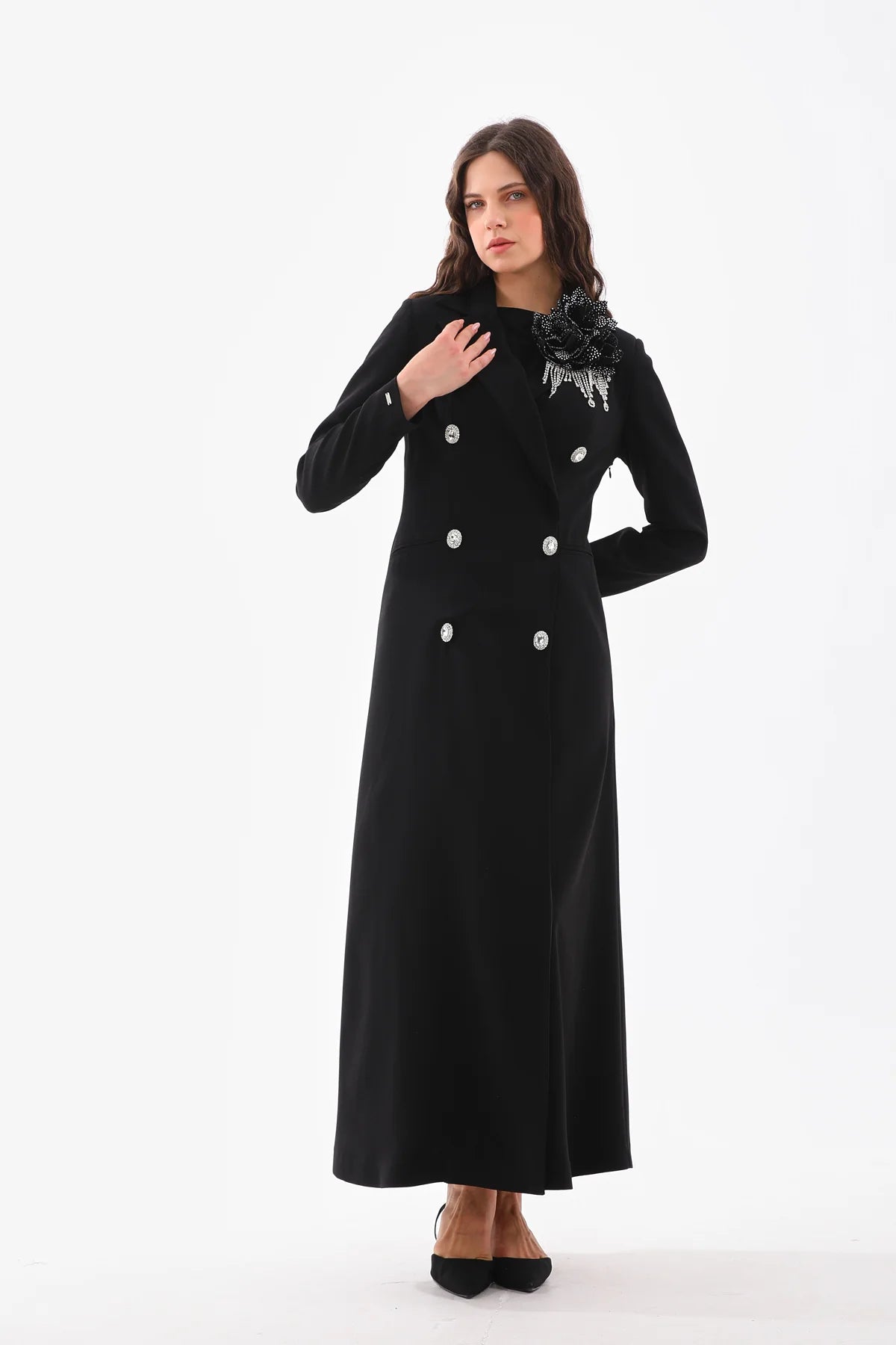 S&D Rose Stone Dress Black