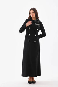 S&D Rose Stone Dress Black