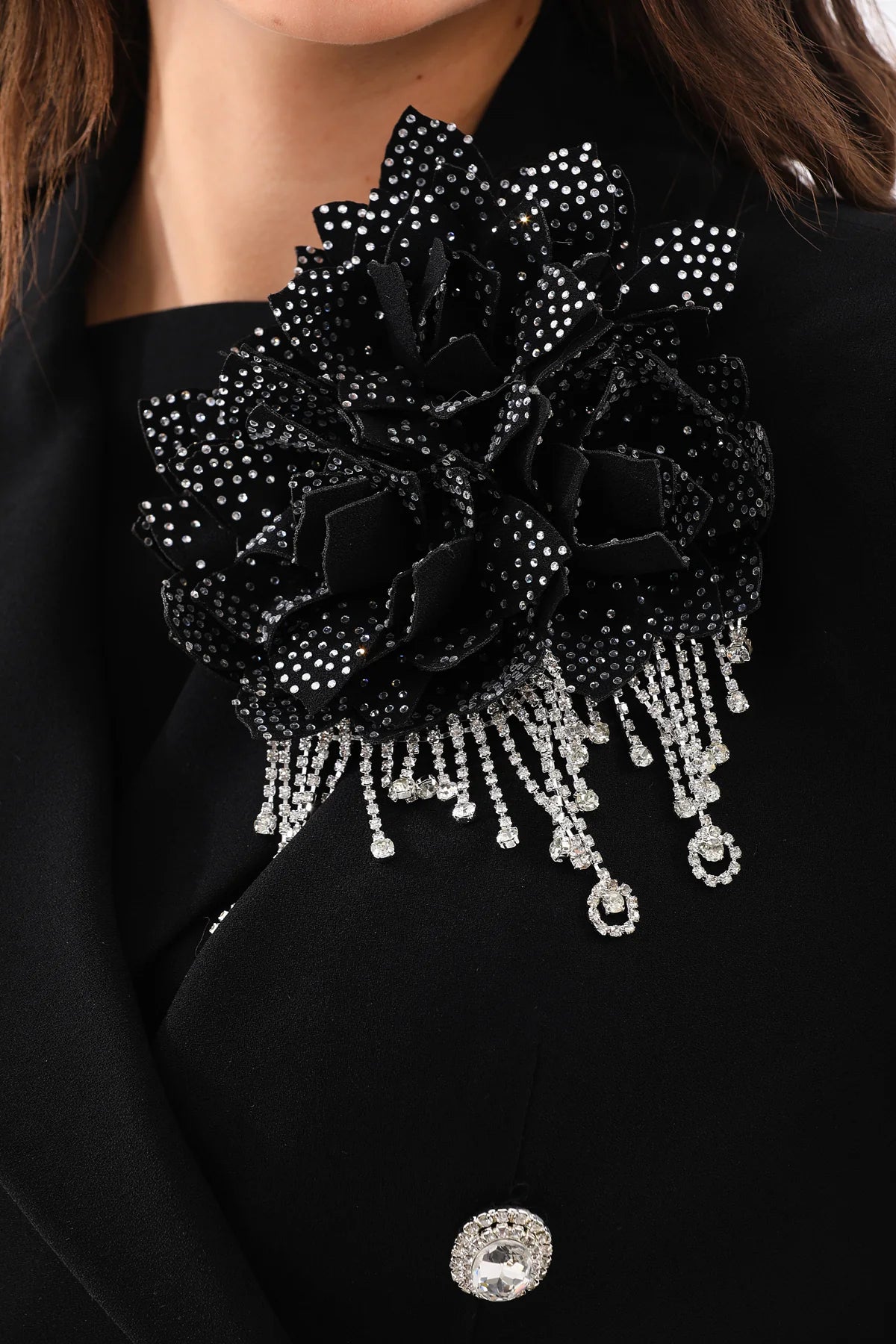 S&D Rose Stone Dress Black