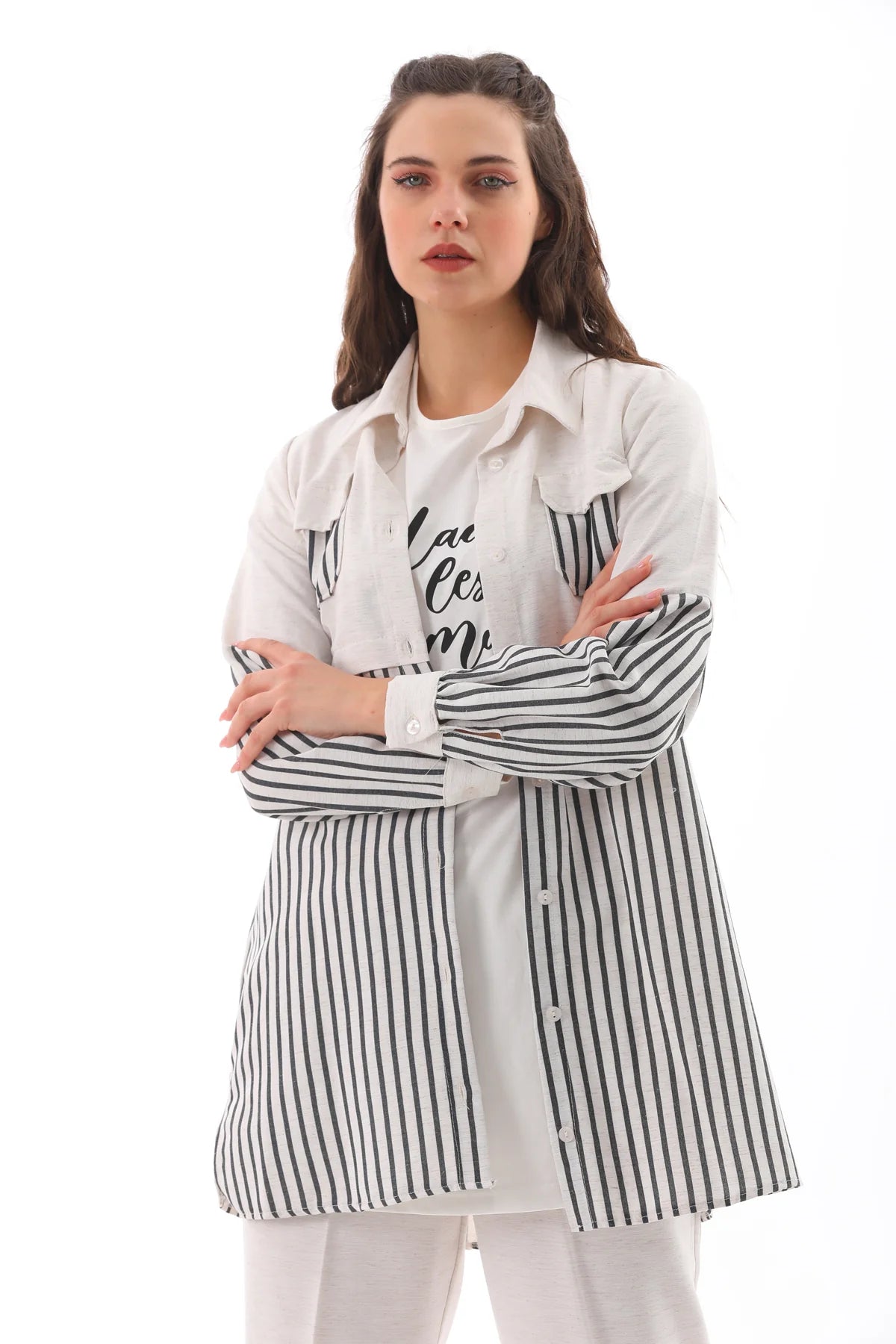 CML Striped Detailed Set Black