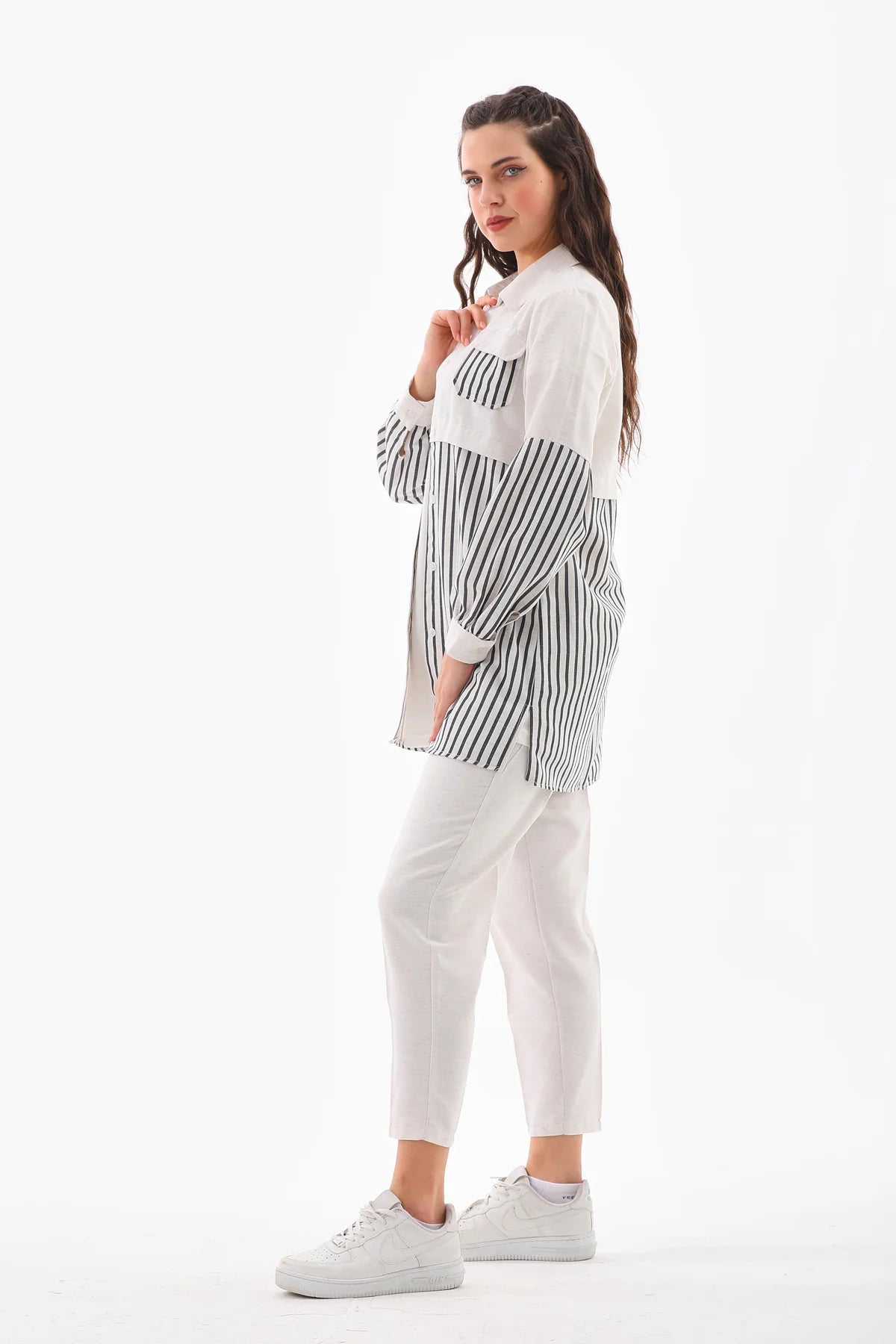 CML Striped Detailed Set Black
