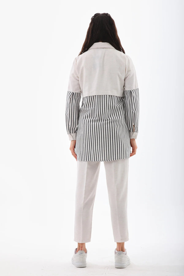 CML Striped Detailed Set Black