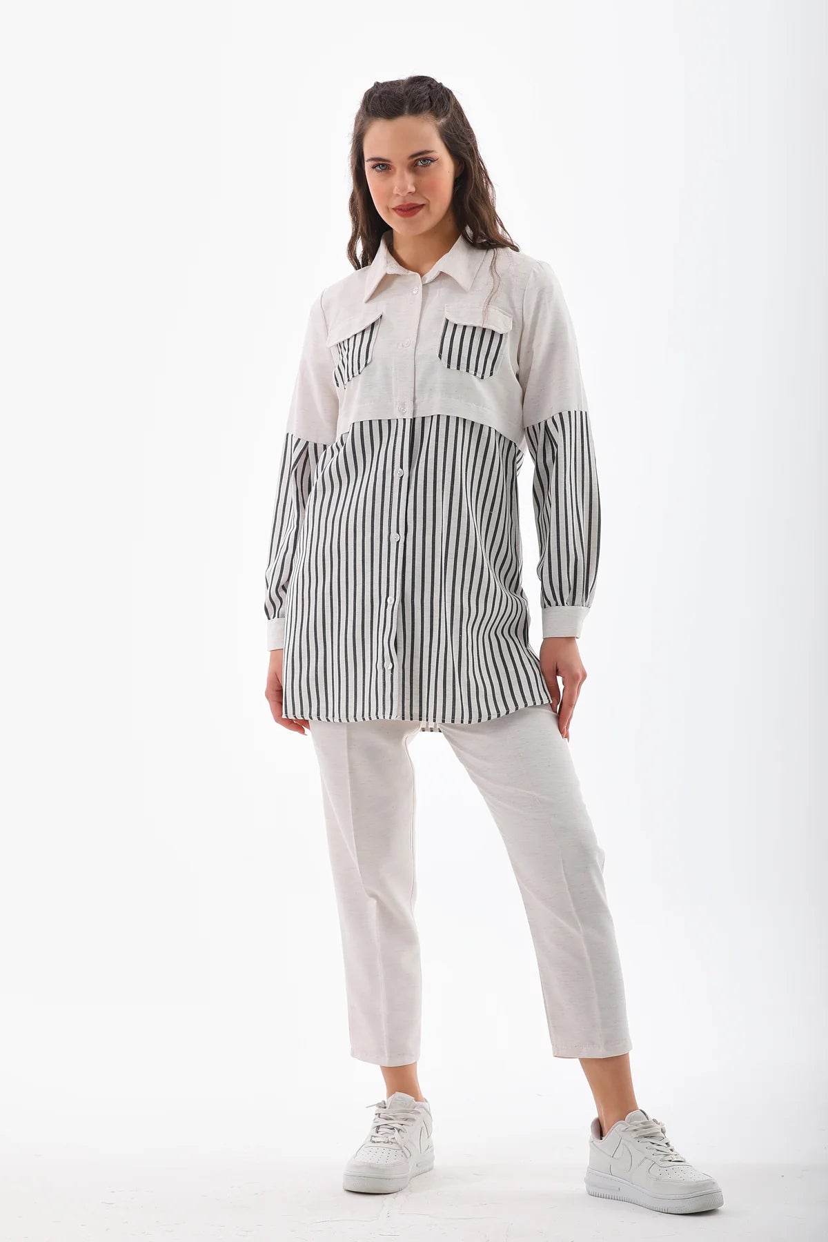 CML Striped Detailed Set Black