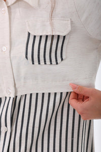 CML Striped Detailed Set Black