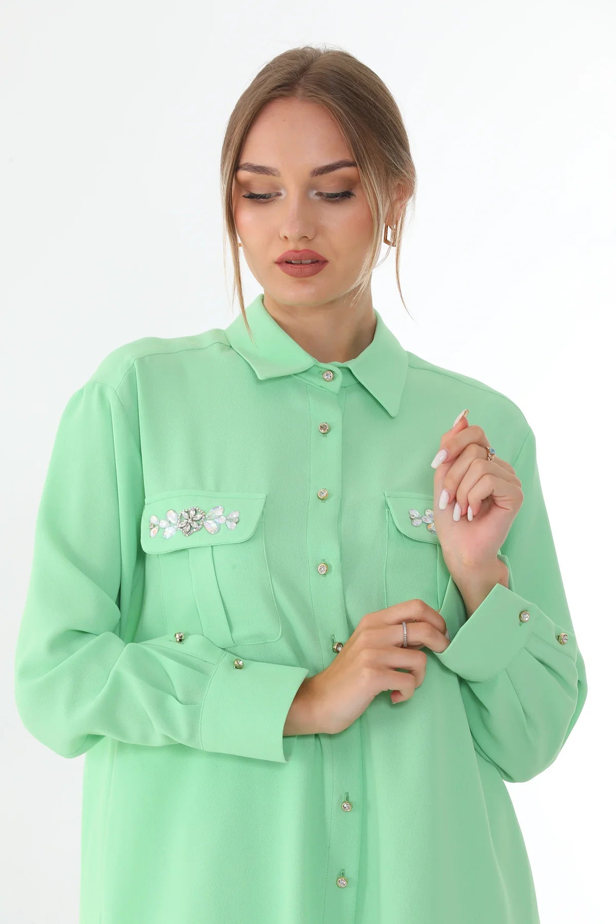 My3 Rhinestone Pocket Set Mint