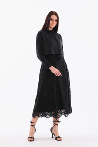 D&T Silk and Lace Set Black