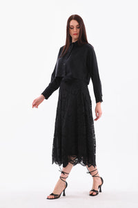 D&T Silk and Lace Set Black