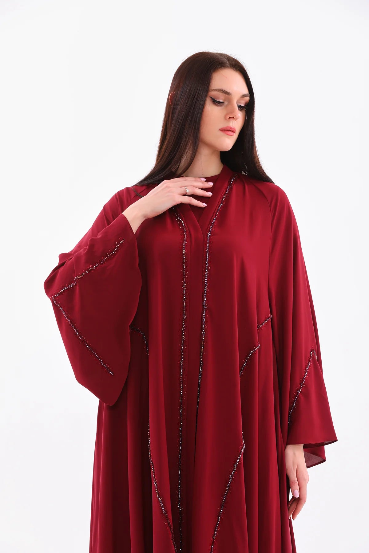 SC Paris Abaya Set Burgundy