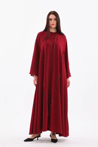 SC Paris Abaya Set Burgundy