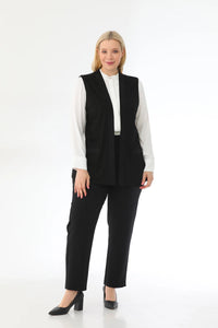 HSN Plus Cotton Vest Black
