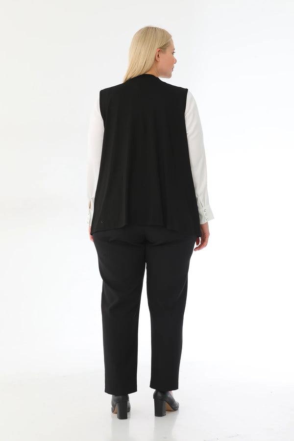 HSN Plus Cotton Vest Black