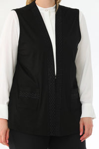 HSN Plus Cotton Vest Black