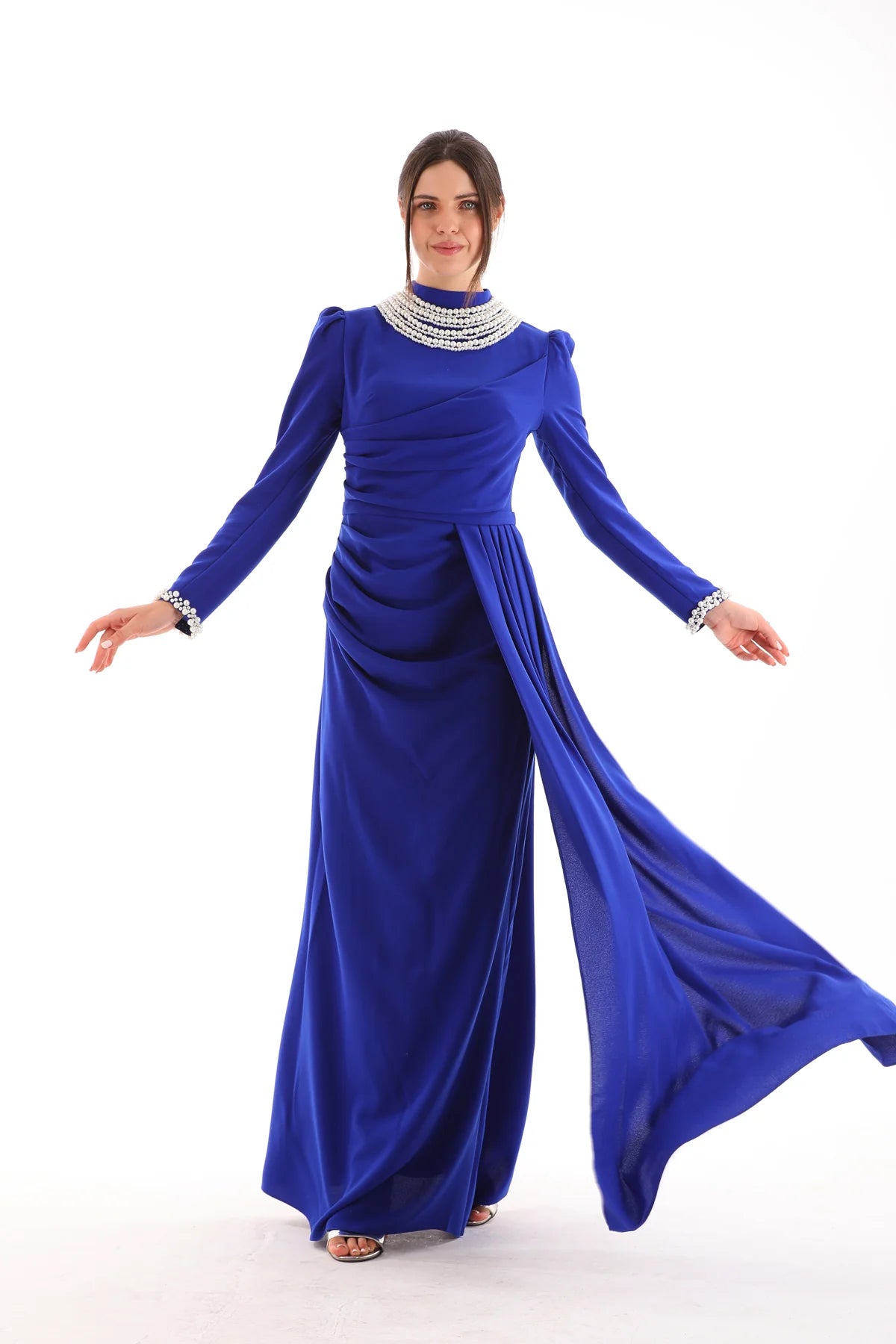 T&Y Pearl Dress Sax Blue