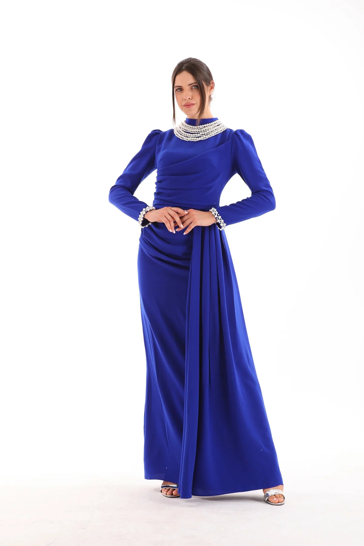 T&Y Pearl Dress Sax Blue
