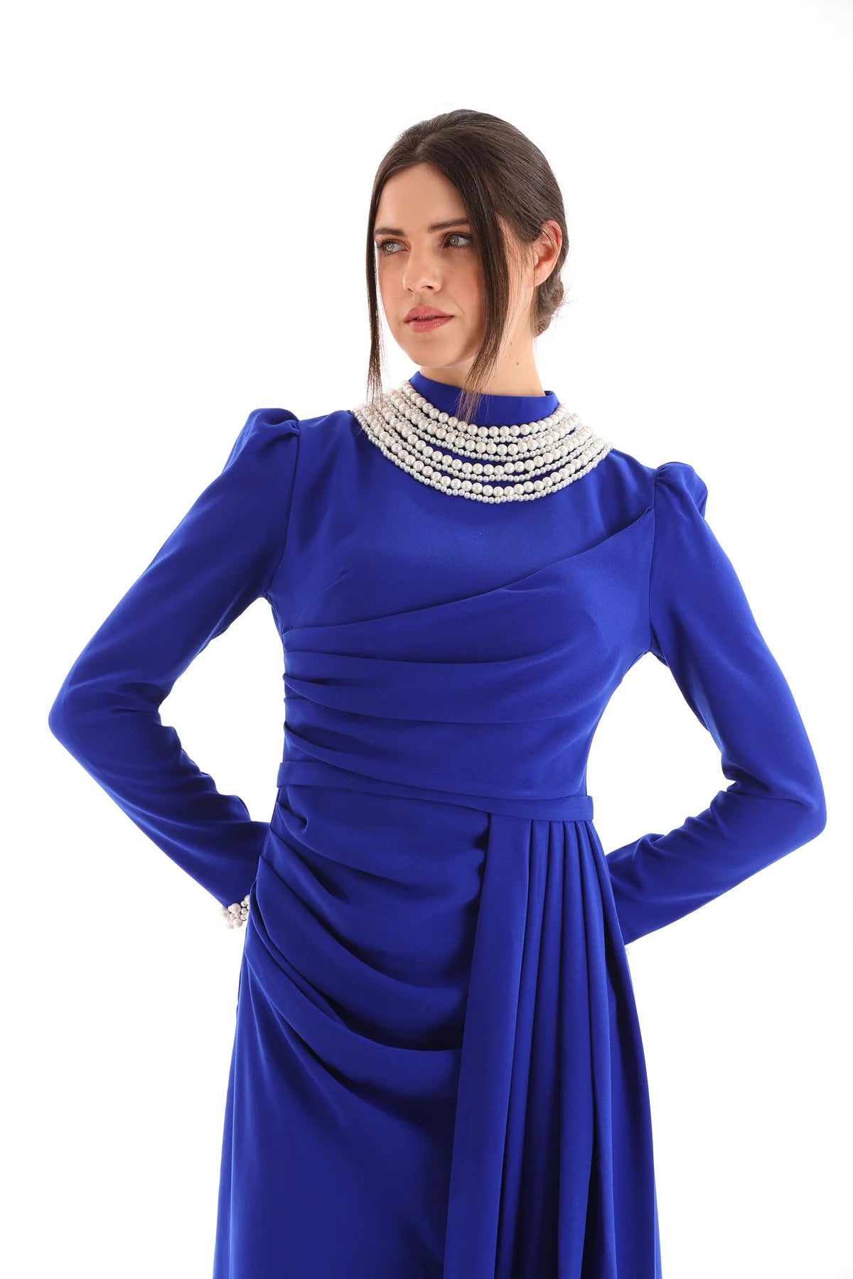 T&Y Pearl Dress Sax Blue