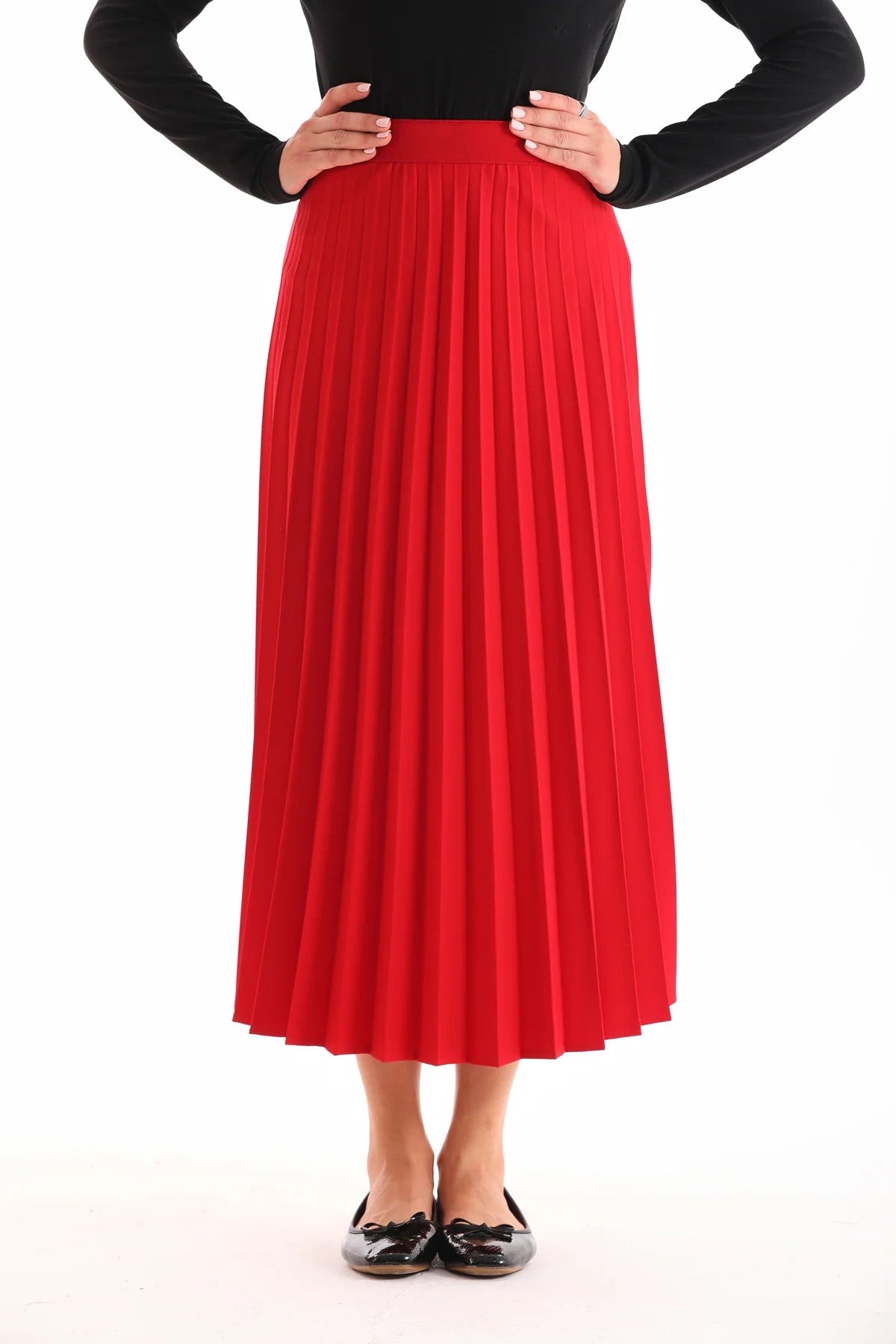 NLW Pleated Skirt Red