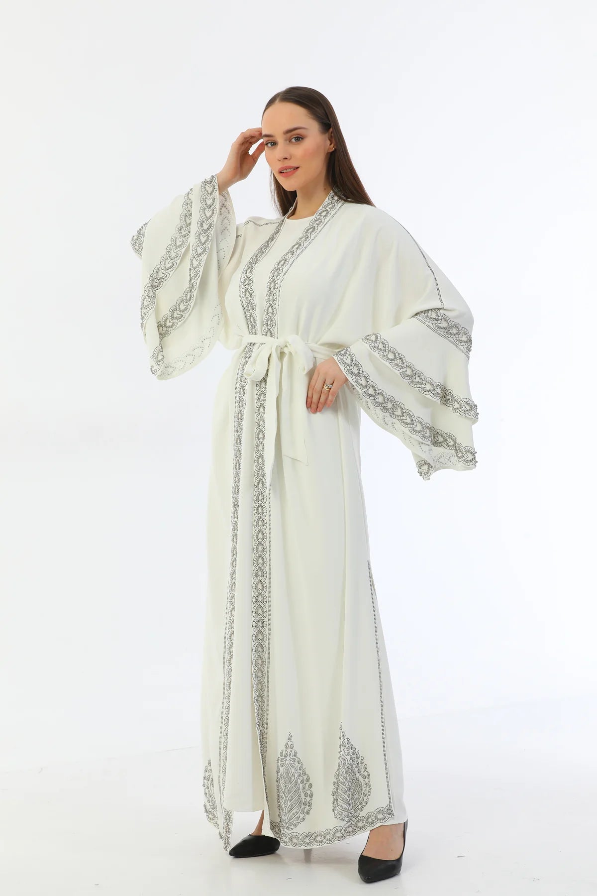 W&C Elisha Abaya Ecru
