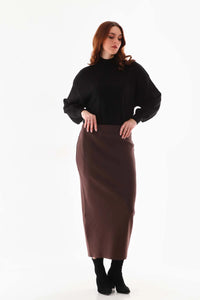 NLW Pencil Skirt Brown