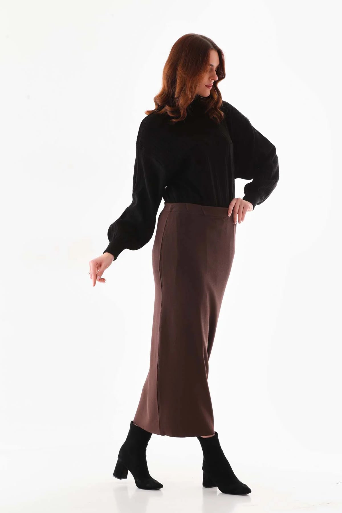 NLW Pencil Skirt Brown