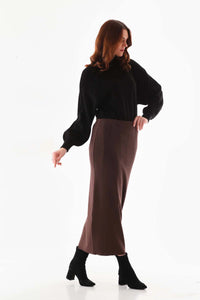 NLW Pencil Skirt Brown
