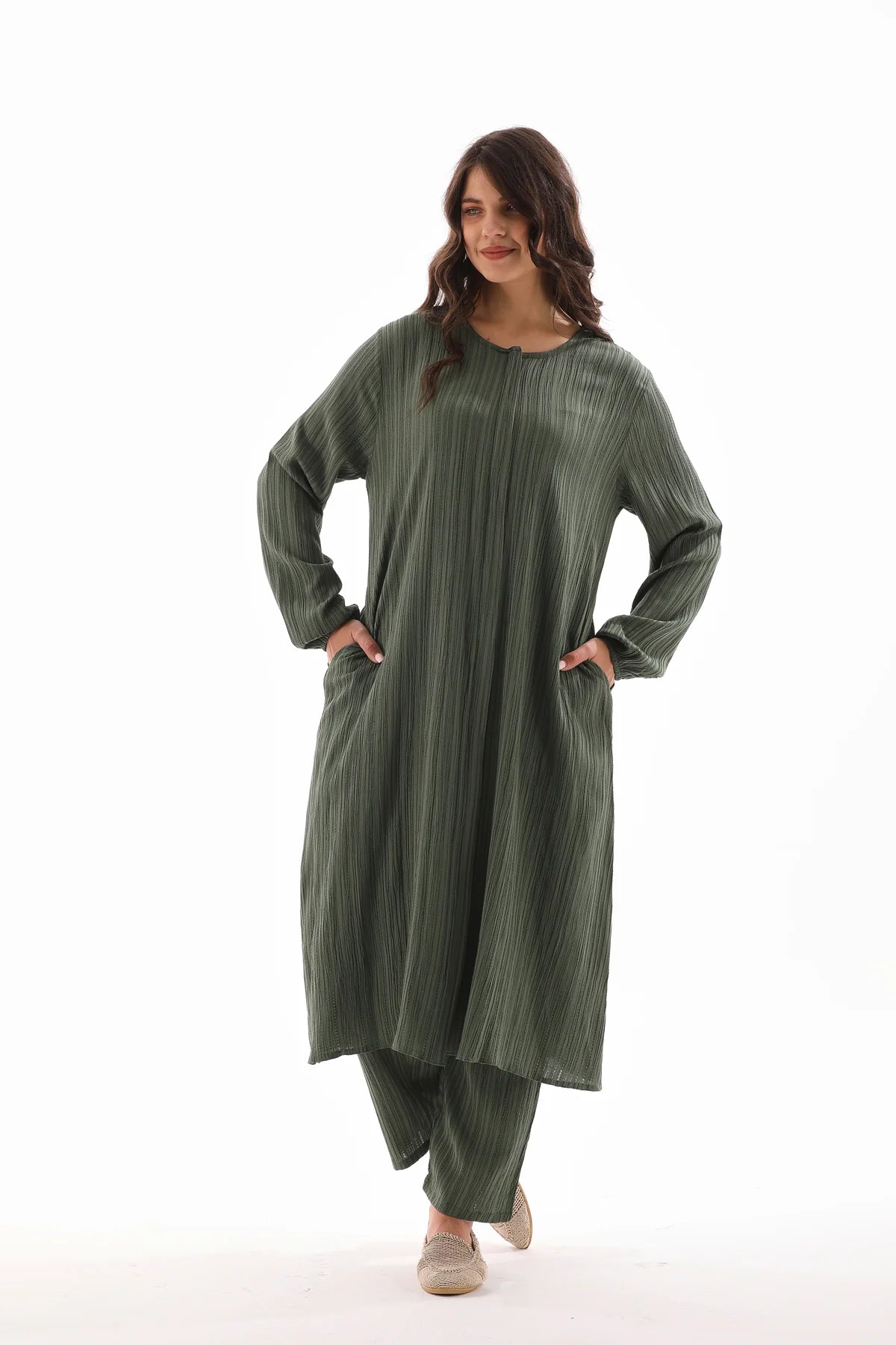 ECM Long Tunic Set Green