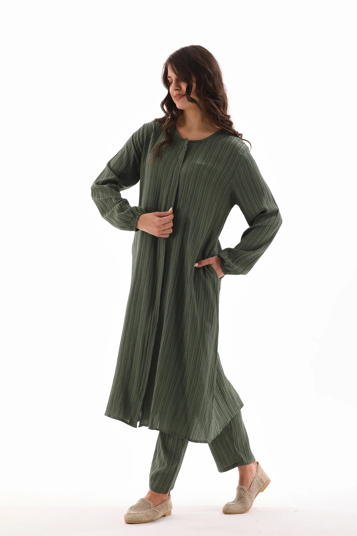 ECM Long Tunic Set Green