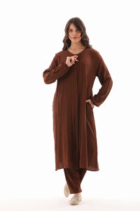 ECM Long Tunic Set Brown