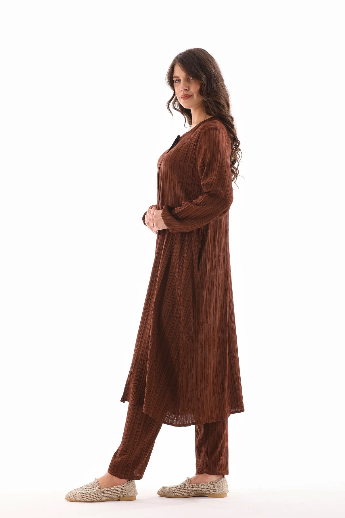 ECM Long Tunic Set Brown