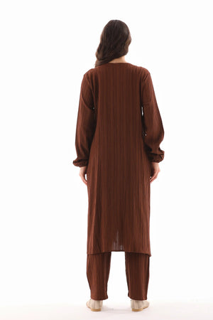 ECM Long Tunic Set Brown