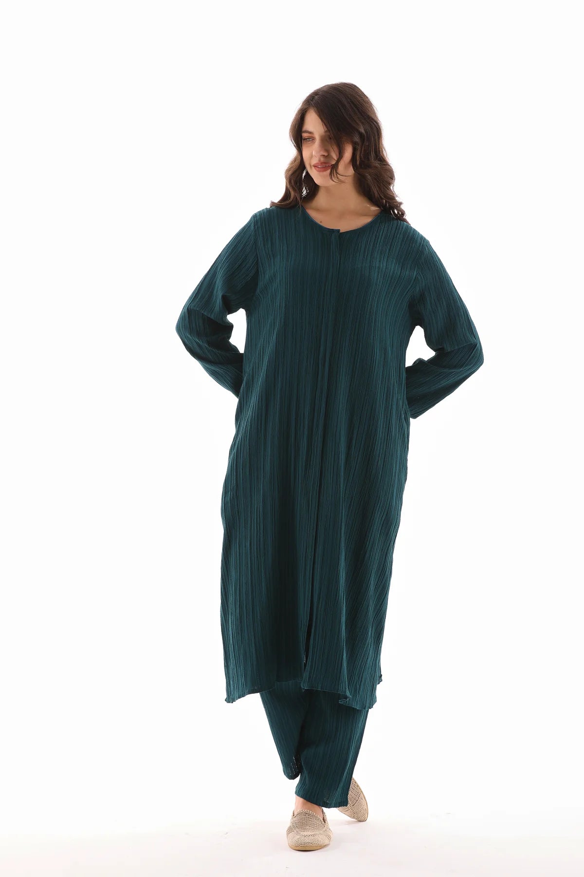 ECM Long Tunic Set Emerald