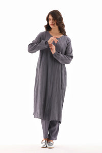 ECM Long Tunic Set Gray