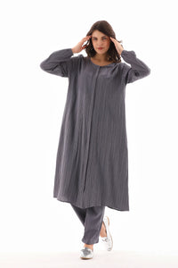 ECM Long Tunic Set Gray