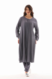 ECM Long Tunic Set Gray