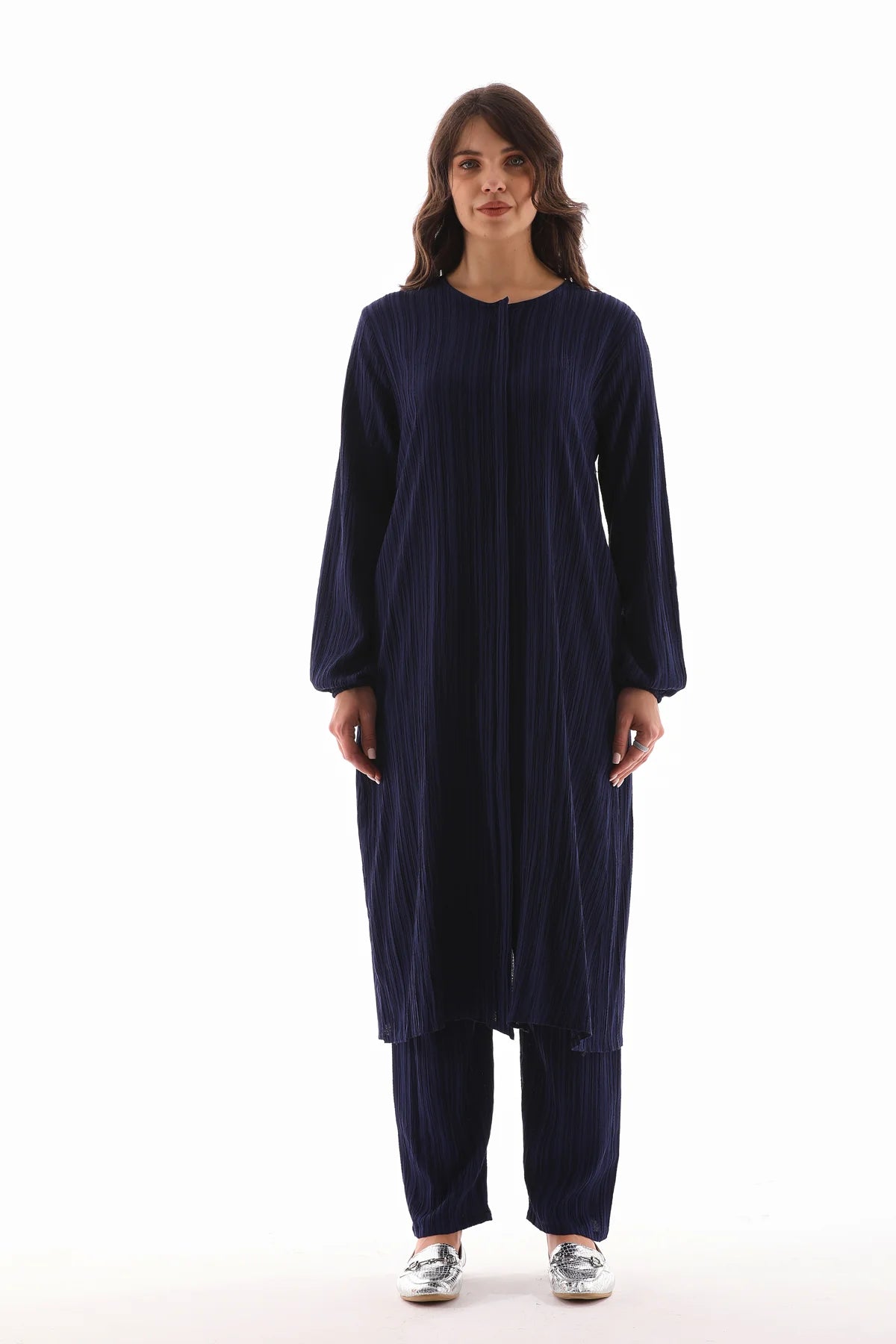 ECM Long Tunic Set Navy Blue