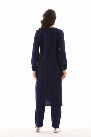 ECM Long Tunic Set Navy Blue
