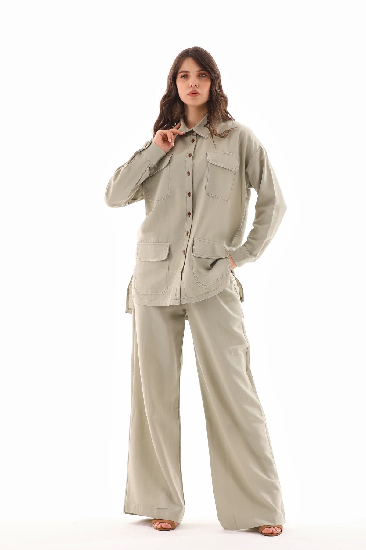 All Cotton Pocket Dtld Set Laurel
