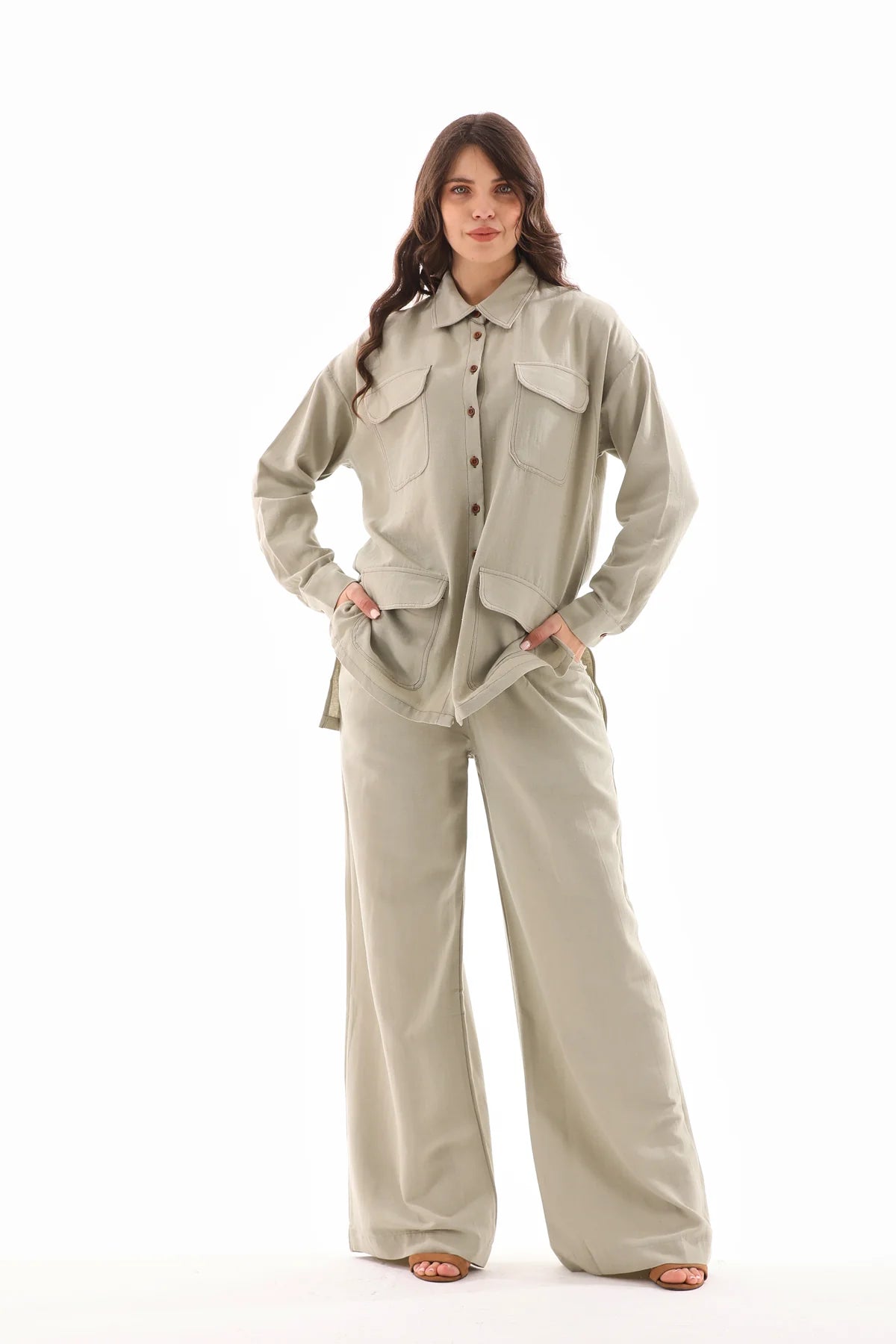 All Cotton Pocket Dtld Set Laurel