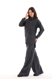 All Cotton Pocket Dtld Set Smoked