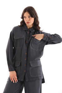 All Cotton Pocket Dtld Set Smoked