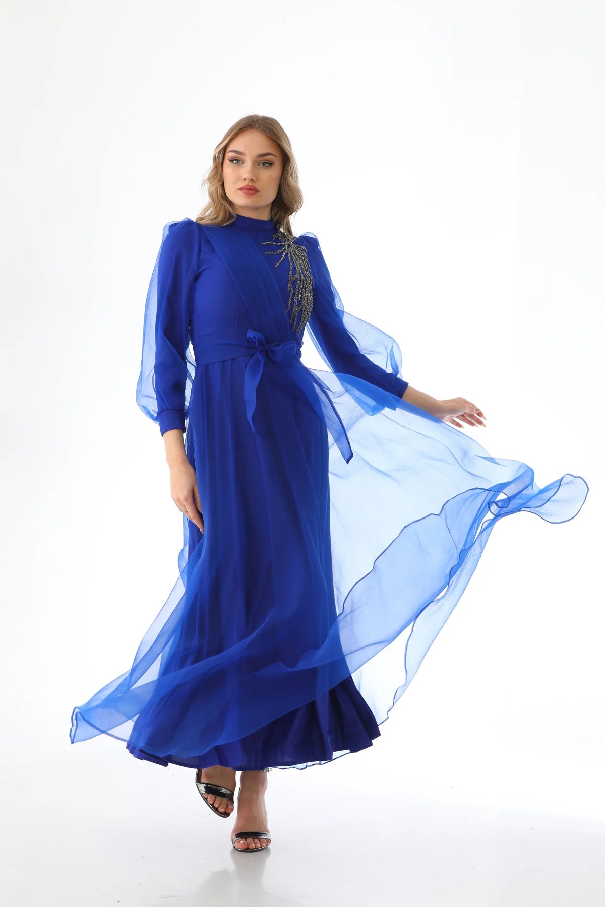 T&N Arya Dress Sax Blue