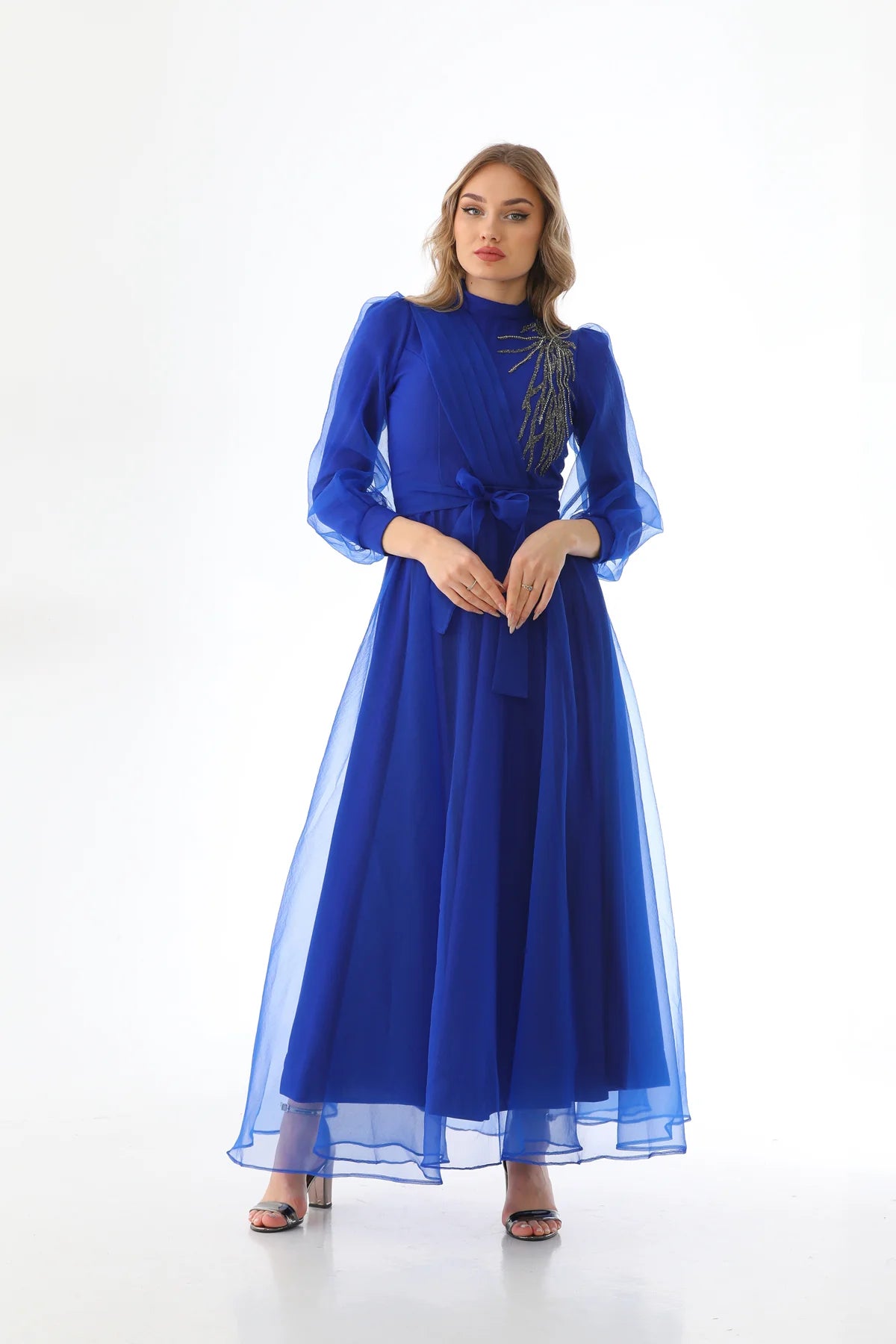 T&N Arya Dress Sax Blue