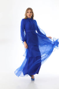 T&N Eleanor Dress Sax Blue
