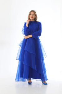 T&N Eleanor Dress Sax Blue
