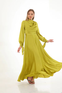 DMN Pamela Dress Oil Green