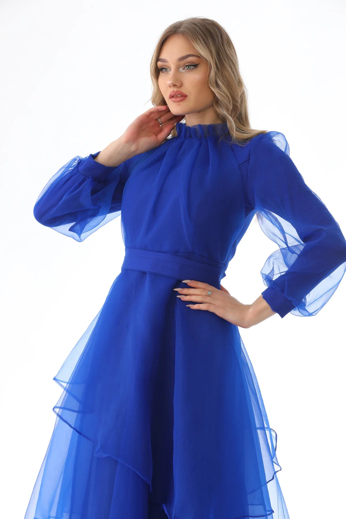 T&N Eleanor Dress Sax Blue