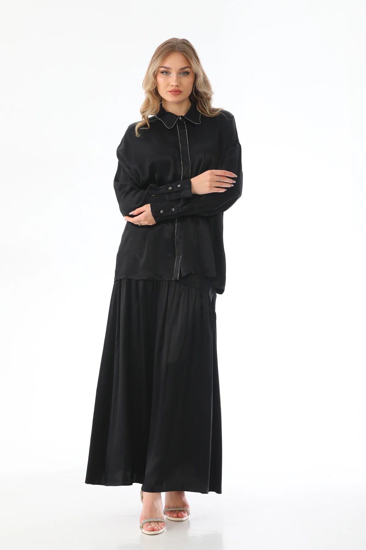 ZMS Silk Saten Blouse Black