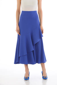 SZ Ruffled Detailed Skirt Blue